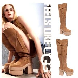 UGG Brown Platform Knee-High Boots